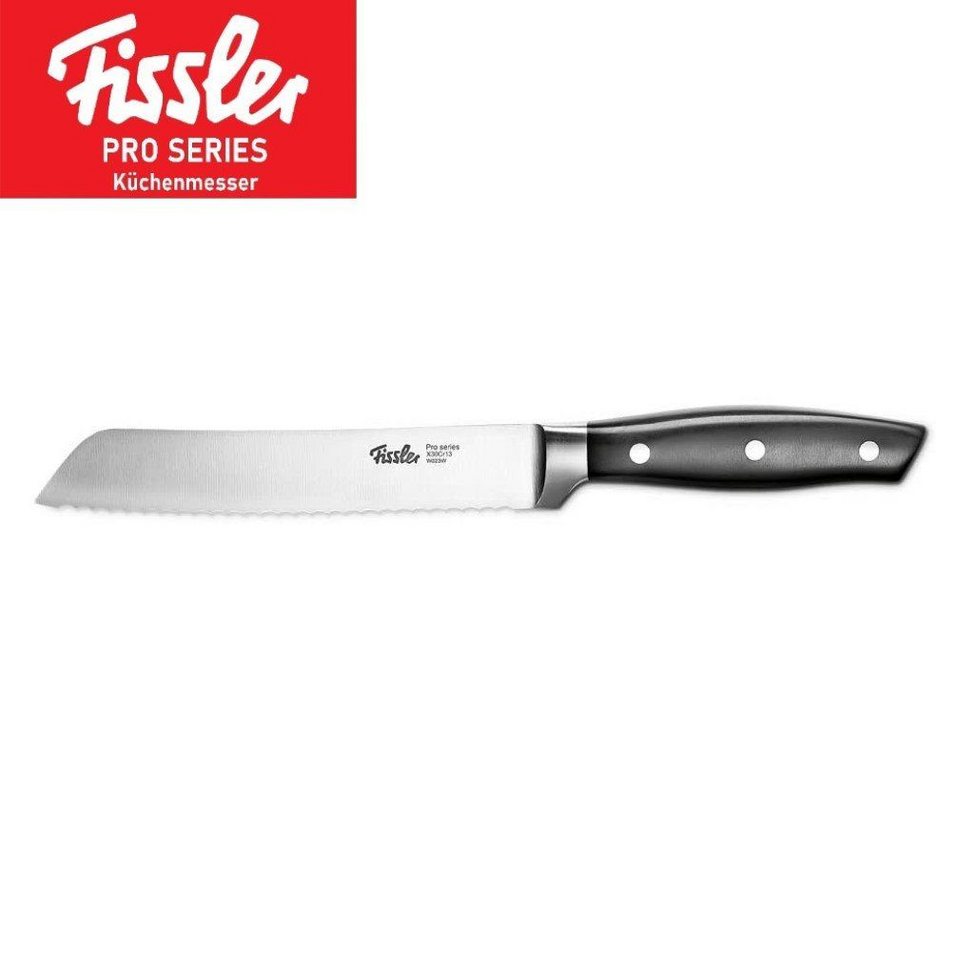 Fissler Messer-Set Profi Küchenmesser Kochmesser Fleischmesser Brotmesser Sushimesser (rostfrei, vernietete Griffe, Spülmaschinenfest, Gemüsemesser, Messer, gehärtete Spezialklingen, extra scharf), Messerset, Küchenmesser Fleischmesser, Allzweckmesser Sushi Messer von Fissler