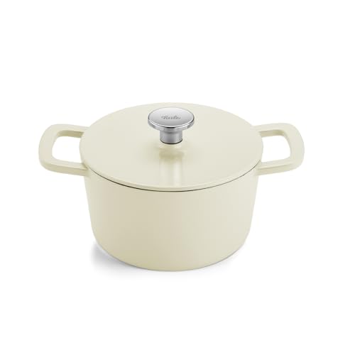 Fissler Moments Collection / Emaillierter Gusseisen-Bräter, rund (Ø 20 cm) Cast-Iron Topf, Cocotte AromaStar-Funktion, Induktion – Elfenbeinweiß von Fissler