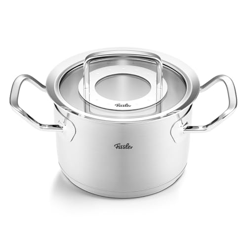 Fissler Original-Profi Collection/Edelstahl-Kochtopf (Ø 16 cm, 2,1L) Töpfe inkl. Glas-Deckel – Induktion, Silber von Fissler