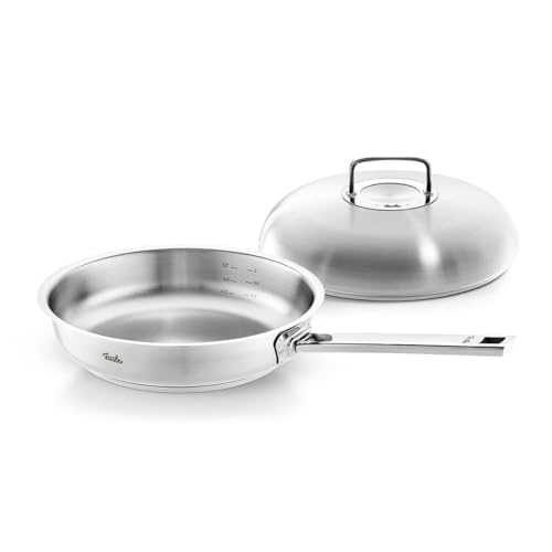 Fissler Original-Profi Collection / Edelstahl Pfannen-Set 2-teilig (Ø 28 cm) Stielpfanne unbeschichtet + Hochraum-Deckel - Induktion von Fissler