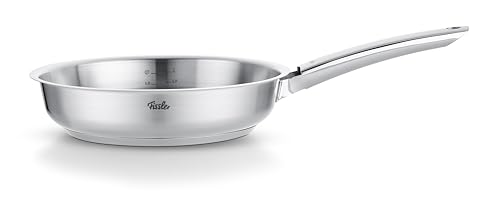 Fissler Pure Collection/Edelstahl-Pfanne (Ø 24 cm) unbeschichtete Stielpfanne, Innenskalierung, MADE IN GERMANY – Induktion von Fissler