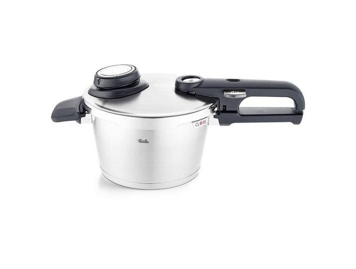 Fissler SCHNELLKOCHTOPF Vitavit Premium, Edelstahl, Metall, 2,5 L, farblich gekennzeichnete Kochstufenanzeige, Druckregelventil, Gegengriff,mit von Fissler