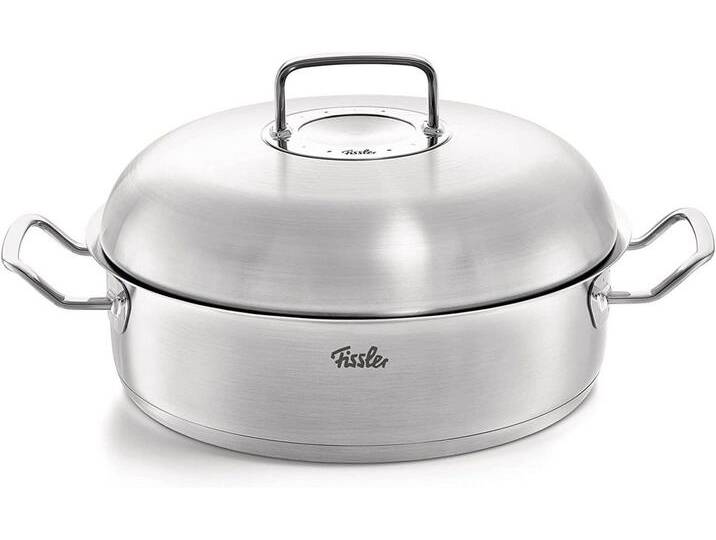 Fissler Servierpfanne ORIGINAL-PROFI COLLECTION® Servierpfanne mit Hochraumdeckel, Edelstahl 18/10 (2-tlg), mit breitem Schüttrand von Fissler