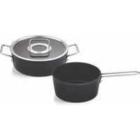 Fissler Topf-Set "Adamant", Aluminium, (Set, 2 tlg., Bratentopf mit Deckel Ø 24 cm, Stielkasserolle Ø 18cm) von Fissler