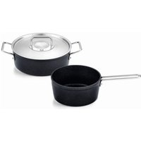 Fissler Topf-Set "Adamant", Aluminium, (Set, 2 tlg., Bratentopf mit Deckel Ø 24 cm, Stielkasserolle Ø 18cm) von Fissler