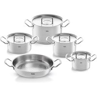 Fissler Topf-Set "ORIGINAL-PROFI COLLECTION Edelstahl-Topfset", Edelstahl 18/10, (9 tlg., Bratentopf 20 cm, je 1 Fleischtopf 16/20/24 cm, Servierpfanne 28 cm) von Fissler