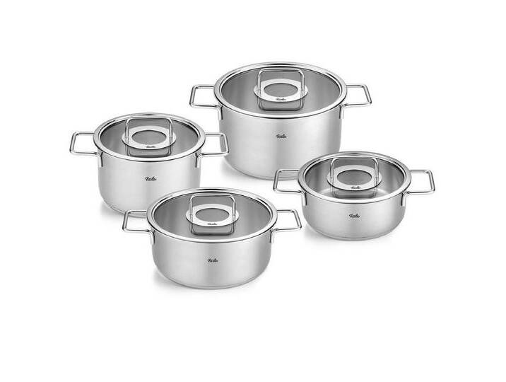 Fissler Topf-Set Pure Collection, Edelstahl 18/10 (Set, 4-tlg., Kochtopf 20/24cm; Bratentopf 20/24cm) von Fissler