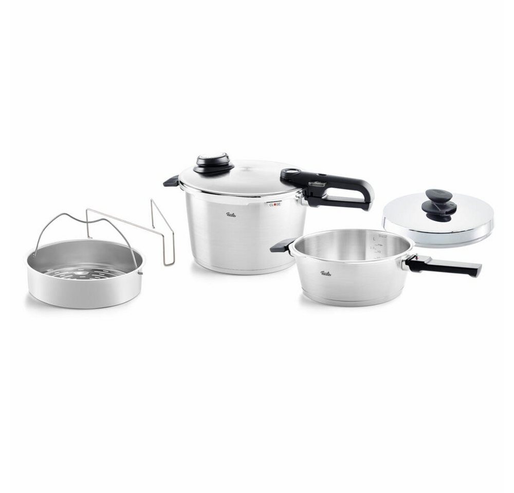 Fissler Topf-Set Vitavit Premium Set 2-tlg., Edelstahl 18/10 (Set, 2-tlg), mit Schnellbratpfanne von Fissler