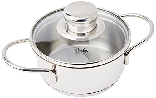 Fissler Häppchen / Mini-Kochtopf (Ø 12cm, 0,5 L) Edelstahl-Topf, Snacktopf, mit Glas-Deckel, Induktions-geeignet von Fissler