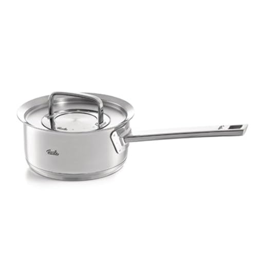 Fissler Original-Profi Collection / Edelstahl-Stielkasserolle (Ø 16 cm, 1,4 L) kleiner Milch-Topf mit Metall-Deckel, Innen-Skalierung – Induktion von Fissler