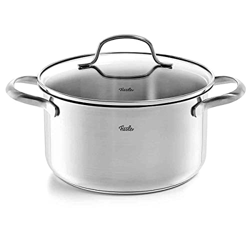 Fissler San Francisco / Edelstahl-Topf (1,9 L - Ø 16 cm) Kochtopf mit Glas-Deckel, Schüttrand, Mess-Skala - Induktion von Fissler