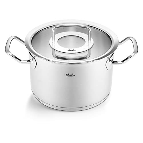 Fissler Original-Profi Collection / Edelstahl-Kochtopf (Ø 20 cm, 3,9L) Töpfe inkl. Glas-Deckel – Induktion, Silber von Fissler