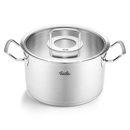 Fissler Original-Profi Collection/Edelstahl-Kochtopf (Ø 24 cm, 6,3L) Töpfe inkl. Glas-Deckel – Induktion von Fissler