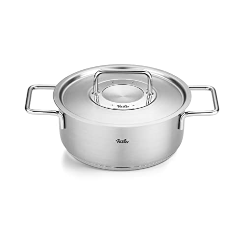 Fissler Pure Collection / Edelstahl-Bratentopf (Ø 20 cm, 2,4L) Töpfe inkl. Metall-Deckel, Innen-Skalierung – Induktion von Fissler