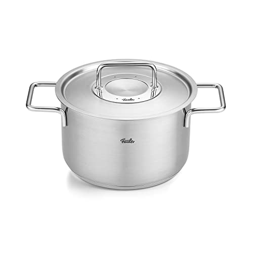 Fissler Pure Collection / Edelstahl-Kochtopf (Ø 20 cm, 3,6L) Töpfe inkl. Metall-Deckel, Innen-Skalierung – Induktion von Fissler