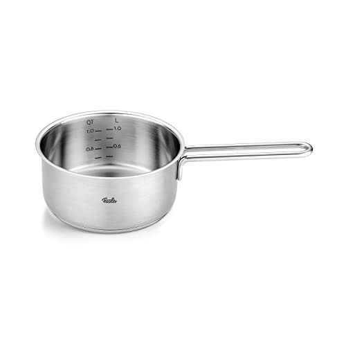 Fissler Pure Collection / Edelstahl-Stielkasserolle (Ø 16 cm, 1,4L) inkl. Schüttrand, Innenskalierung - Induktion, Groß von Fissler