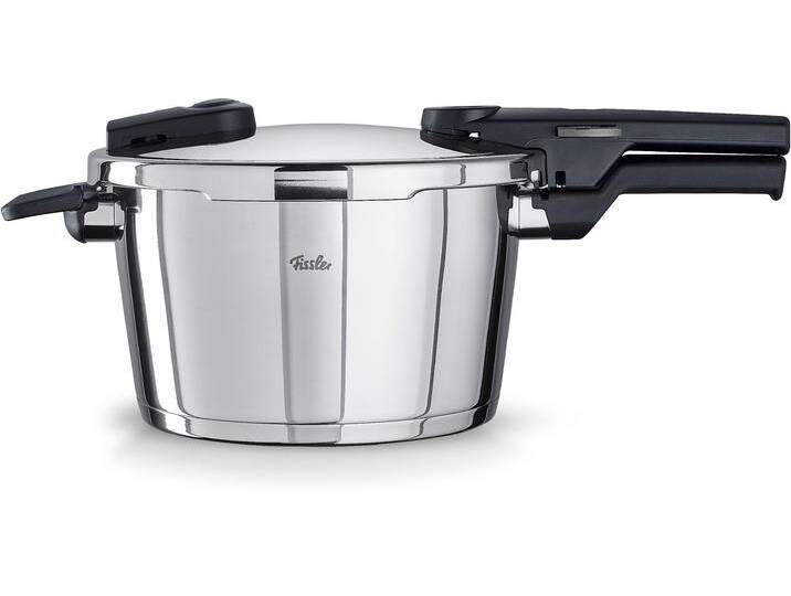 Schnellkochtopf FISSLER Vitaquick , silber (edelstahlfarben), H:22cm L:43,5cm Ø:22cm, Töpfe, Made in Germany von Fissler