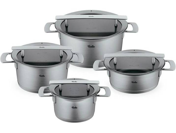 Topf-Set FISSLER Phi Collection , silber (silberfarben), Töpfe, cookstar Allherdboden; Edelstahl 18/10; Made in Germany von Fissler