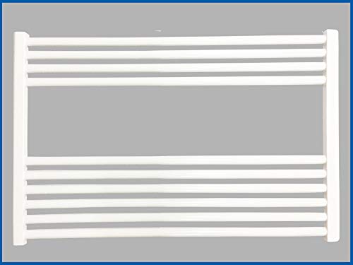 Badheizkörper SMYRNA Plus Weiß 800 x 600 mm. Gerade SONDERMAß Standard Anschluss Handtuchtrockner Handtuchwärmer von FistConcept