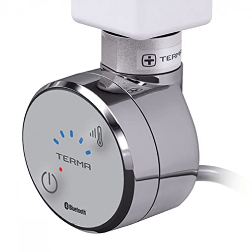 MOA Blue Thermostat Heizstab, Heizpatrone, Heizelement mit Bluetooth Funktion Spiralkabel mit Stecker (600 Watt, Chrom) von FistConcept