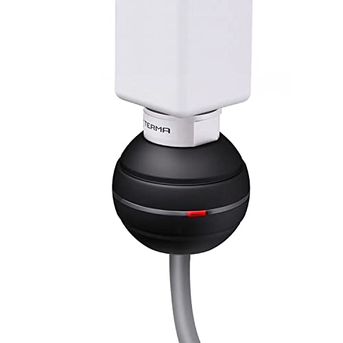 REG2 Thermostat Heizstab, Heizpatrone, Heizelement 600 Watt (Schwarz) Spiralkabel mit Stecker von FistConcept