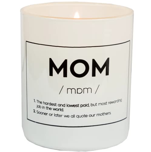 Kerze mit Spruch 'Mom' in Weiß (Englisch) von FISURA