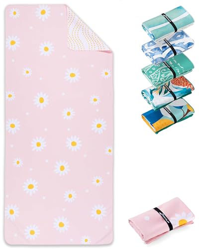 Fit-Flip Strandtuch XXL - Mikrofaser Badetuch - Strandtücher leicht und schnelltrocknend - 100% recyceltes Mikrofaser Handtuch - Strandhandtuch zum Baden (Daisy Dream 200x90cm) von Fit-Flip