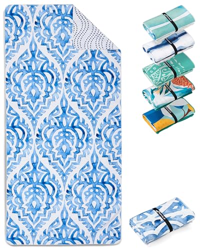 Fit-Flip Strandtuch XXL - Mikrofaser Badetuch - Strandtücher leicht und schnelltrocknend - 100% recyceltes Mikrofaser Handtuch - Strandhandtuch zum Baden (Boho 200x90cm) von Fit-Flip