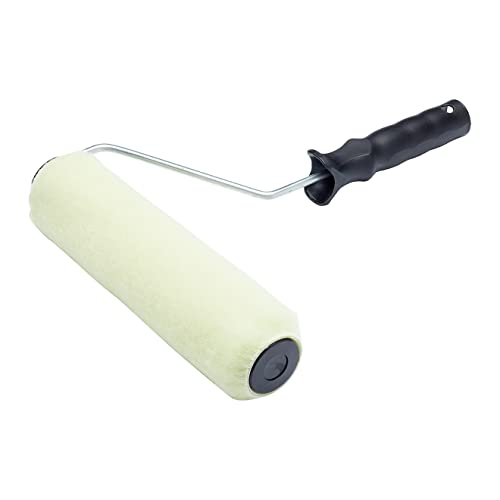 Fit For The Job 225mm Farbroller mit mittlerem Flor und Rahmen für Heimwerker mit Dispersionsfarben – Walzenhülse für Wände und Decken sowie andere glatte und halbglatte Oberflächen von Fit For The Job