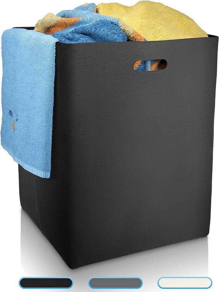 Fit Guru Wäschekorb Klappbarer XXL Wäschekorb mit Griffen groß - 120L (Wäschebox, Allzwecktragehilfe), 120 Liter Volumen auf eine Größe von 45×45×60 cm von Fit Guru
