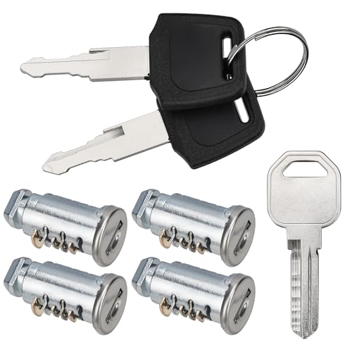 Fit4drive 4 Stück Schlosskerne mit 2 Schlüsseln + 1 Kontrollschlüssel, Verstärkter Schließzylinder für Fahrradträger, Dachboxen & Ski-Halterungen | Rostfrei, Wetterfest, Anti-Break-in Fit4drive 4 Stück Schlosskerne mit 2 Schlüsseln + 1 Kontrollschlüssel, Verstärkter Schließzylinder für Fahrradträger, Dachboxen & Ski-Halterungen | Rostfrei, Wetterfest, Anti-Break-in von Fit4drive