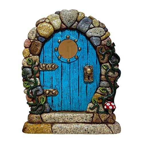 Feentür und Fenster für Bäume, Feenbaum, leuchtet im Dunkeln, Hof-Kunstskulptur, Dekoration für Kinderzimmer, Wand und Bäume im Freien | Miniatur-Feengarten, Outdoor-Dekor-Zubehör von FitBest