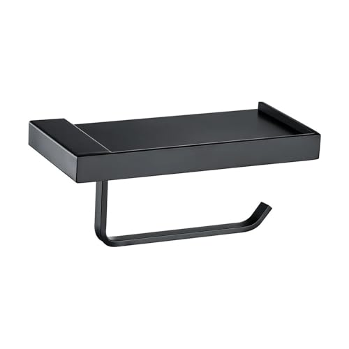 1 stück Schwarz Toilettenpapierhalter Badezimmer Regal Zubehör Wandmontage Handtuch Toilettenpapierhalter Bad Dusche Ablagekorb(Paper Holder) von Fitaulip