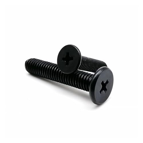 10/50 Stück M1.6 M2 M2.5 M3 M4 M5 M6 Schwarz 304 Edelstahl Laptop Computer Kreuz Ultradünne niedrige flache Waferkopfschraube(14mm,10pcs M5) von Fitaulip