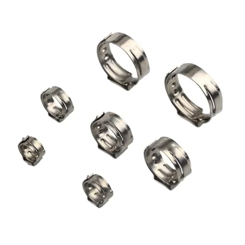 10 Stück Klemmschellen Edelstahl 304 Einzelohr-Schlauchschellen for Rohre, Metall-Sortiment, 6,5–23,5 mm(8.7mm) von Fitaulip