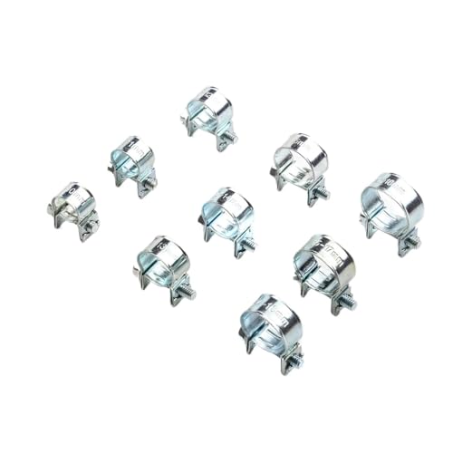 10 stücke 6-20mm Mini Schlauch Klemme Doppel Ohren 8-18mm Worm Drive Kraftstoff Wasser Rohr Klemmen clips(16-18mm) von Fitaulip