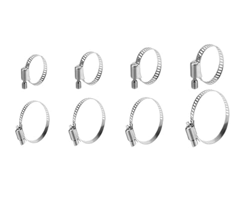 100 stücke Edelstahl Schlauch Klemme Einstellbare Schneckengetriebe 8-44mm Clips Rohr Klemmen Automotive Clip Feste Werkzeug von Fitaulip