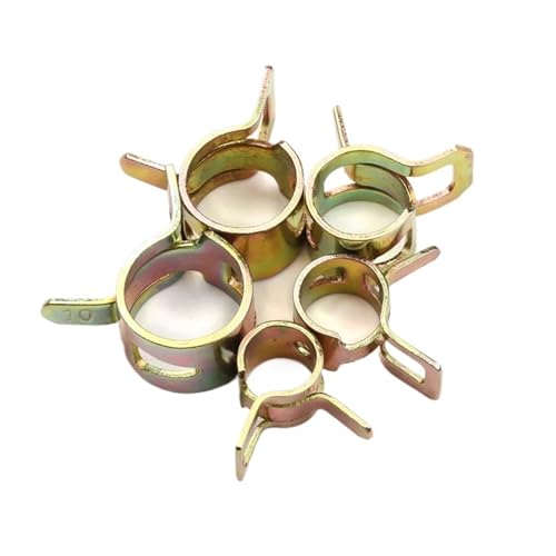 100 stücke Frühling Schlauch Klemmen 6-22mm Verzinkt Clip Kraftstoff Linie Wasser Rohr Luft Verschluss Klemme von Fitaulip