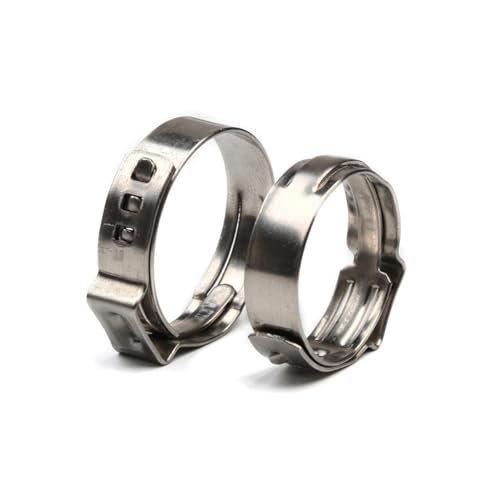 130 Stück Einzelohr-Schlauchschellen, Schlauchschellen-Klemmenzange, 7–21 mm, Werkzeug, 304 Edelstahl, Schlauchschellen-Clips von Fitaulip