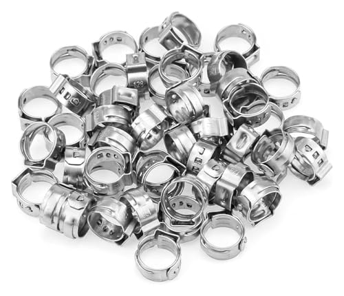 130 stücke Einzigen Ohr Schlauch Klemmen 7-21mm 304 Edelstahl Stufenlose Klemm Ringe Clip von Fitaulip
