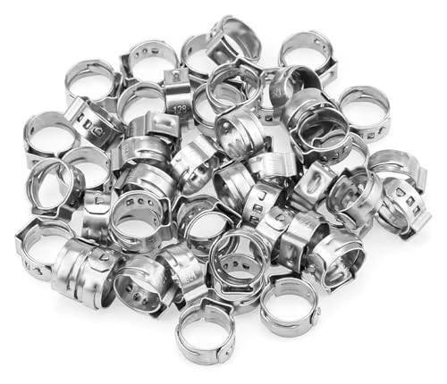 140 stücke Einzigen Ohr Schlauch Klemmen 7-21mm 304 Edelstahl Stufenlose Klemm Ringe Clip von Fitaulip