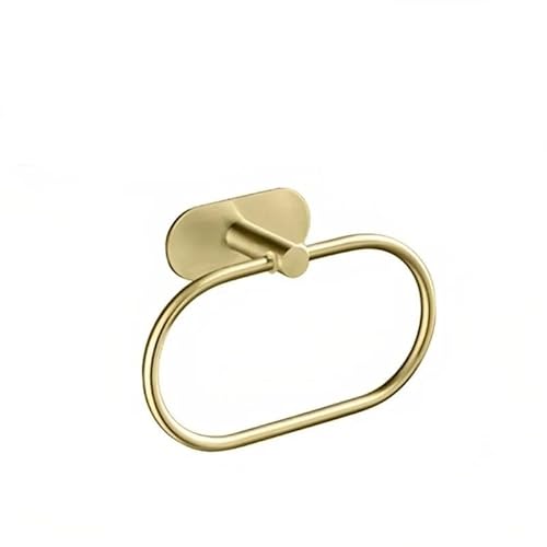 1PC Edelstahl Badezimmer Handtuchringhalter Wandmontage Selbstklebendes Gestell for Handtücher Keine Bohrinstallation Gold Handtuchhalter(Gold) von Fitaulip