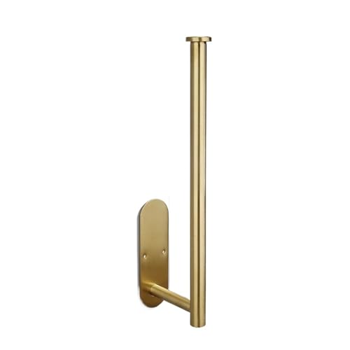 1PC Paper Holder Adhesive 304 Stainless Steel Punching-Free Toilet Paper Roll Shelf for Kitchen Bathroom Tissue Hanging(Gold) von Fitaulip