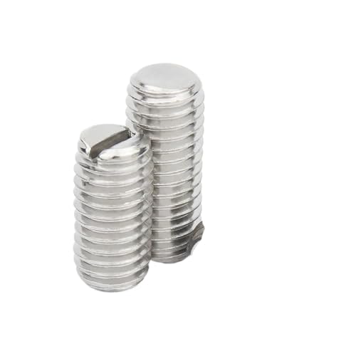 2–50 Stück M1.2 M1.4 M1.6 M2 M2.5 M3 M4 M5 M6 M8 M10 M12 Edelstahl Schlitzkopf Flaches Ende Madenschraube Ohne Kopf(3mm,10pcs M1.4) von Fitaulip