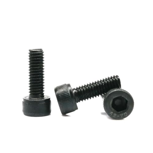 2–50 Stück M1.6 M2 M2.5 M3 M4 M5 M6 M8 Schwarz 304 Edelstahl Sechskant Innensechskantschraube(14mm,50pcs M3) von Fitaulip
