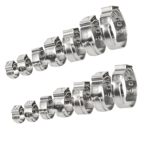 25 stücke 304 Edelstahl 6,5-23,5mm Bis 60mm Einzel Ohr Schlauch Klemmen Mini Clips Eine Stufenlose Rohr klemme(11.3mm) von Fitaulip