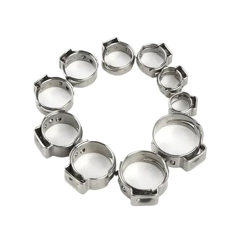 420 stücke Schlauch Klemmen 5,8-28,6mm Einzigen Ohr Stufenlose 304 Edelstahl Cinch Klemm Ringe for Abdichtung Arten von Fitaulip