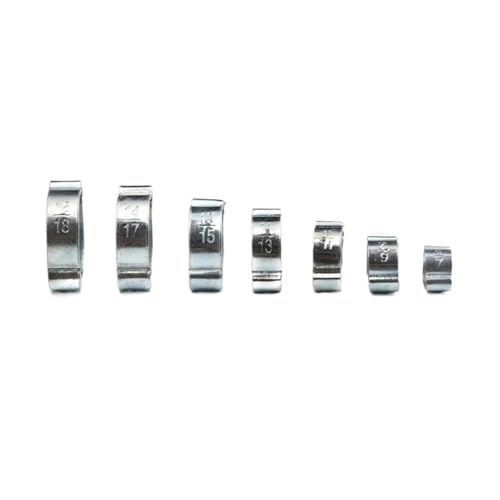 48–150 Stück Doppelohr-Schlauchschellen, verstellbar, verzinkt, Kraftstoffschlauch, Wasserrohr, Reifenfederschellen, 5–20 mm, Sortiment Hardware(100PCS) von Fitaulip