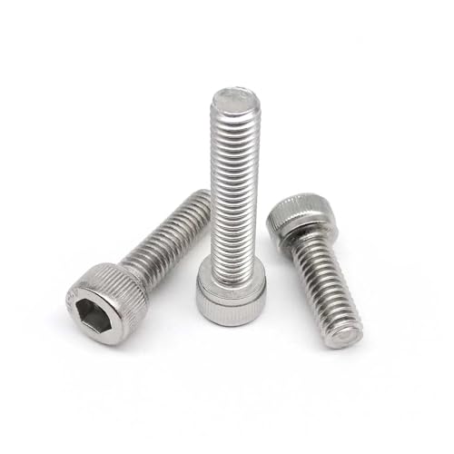 5/10/50 Stück M1.4 M1.6 M2 M2.5 M3 M4 M5 M6 M8 A2-70 304 Edelstahl Sechskantschraube mit Innensechskant(12mm,M1.4 50pcs) von Fitaulip