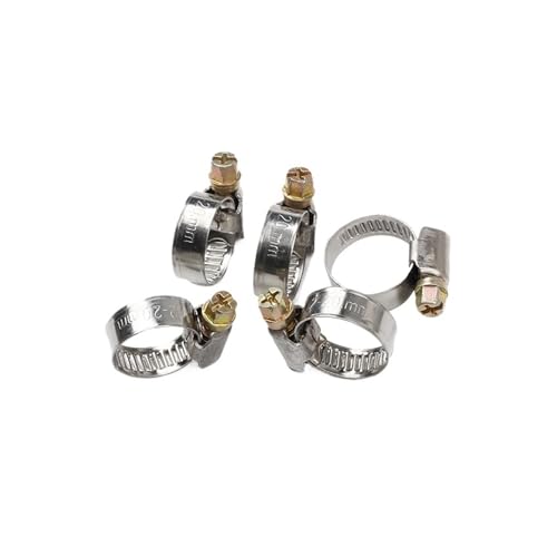 5 stücke Rohr Klemmen Edelstahl Schlauch Clips Kraftstoff Wurm Stick Langlebig Anti-oxidation(12-20mm) von Fitaulip